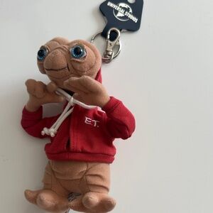 Universal E.T. Plush Keychain in Brown with Red Hoodie